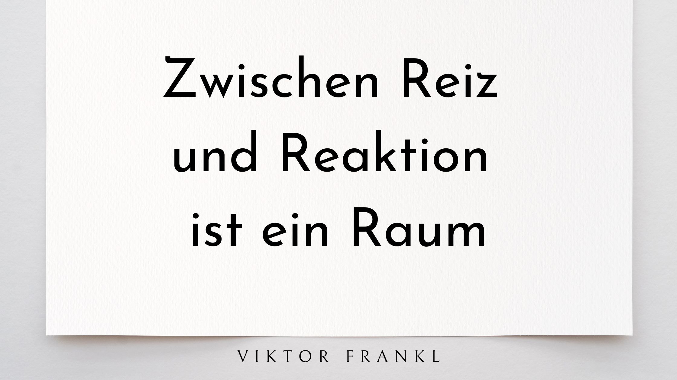 Read more about the article Zwischen Reiz und Reaktion – der Raum, der alles verändert